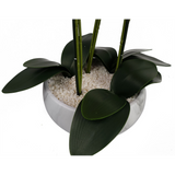 60cm Orchid Artificial Pink – Marble Effect Ceramic Planter