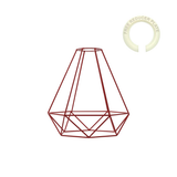 Red Wire Cage Industrial Pendant Shade