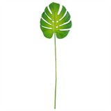Pack of 6 Artificial Monstera Leaf Stems, 55cm with Wired Shapable Stems – Faux Foliage for Arrangements