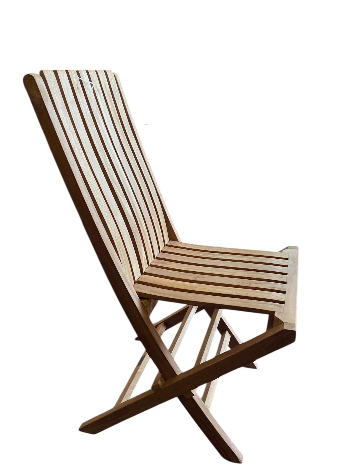 Miami Folding Teak Garden Chair – Grade A Teak Outdoor Seat, Easy to Assemble