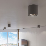 Sollux Lighting Tiube Aluminium Ceiling Light with GU10 Spot – Modern Design, Grey