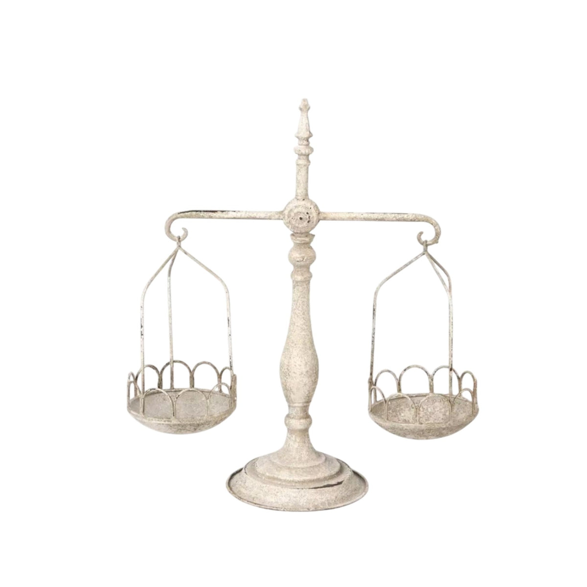 AcaciaHome Vintage Hanging Scale Plant Pot Holder 50cm – Rustic Metal Floral Planter