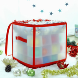 VINSANI Christmas Bauble Storage Box – Holds 64 Decorations with Protective Compartments, Stackable