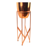 90cm Copper Planter with Artificial Yucca Plant