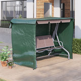 Outsunny Large Patio Swing Chair Cover with Drawstring – Heavy Duty Garden Furniture Protector, Green