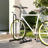 SPORTNOW Vertical & Horizontal Bike Rack for 6"–28" and 700c Bikes – Steel Bicycle Storage Stand, Black