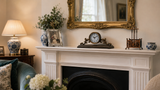 Avilo Regal Mantlepiece Table Top Clock in Iron and Glass – Elegant Mantel and Windowsill Decor