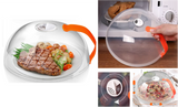 Avilo Microwave Splatter Guard in BPA-Free Polypropylene with Stem Vent and Handle – Clear View Food Cover