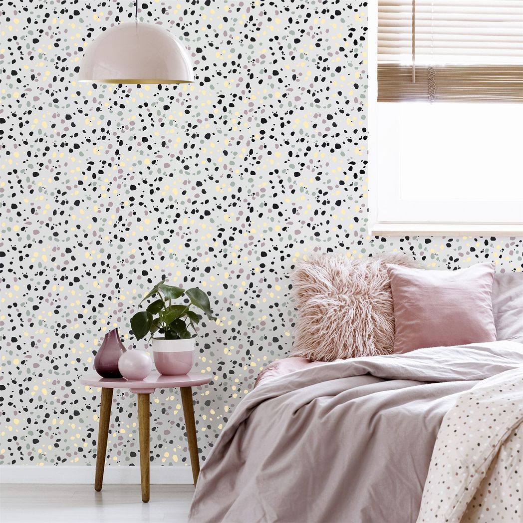 Arthouse Dalmatian Pastel Multi Animal Print Wallpaper – Fun Feature Wall for Kids Rooms, Hallways & Bedrooms