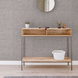 Arthouse Luxe Hessian Heavyweight Vinyl Wallpaper – Fabric Texture Paste the Wall, Mink
