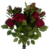 Pack of 6 Artificial Red Roses, 60cm Lifelike Stems – Home, Office & Event Decor, Red