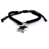 Aye Do Gifts Silver Star Charm Friendship Bracelet – Adjustable Braided Cord for Girls, Purple, Pink or Black
