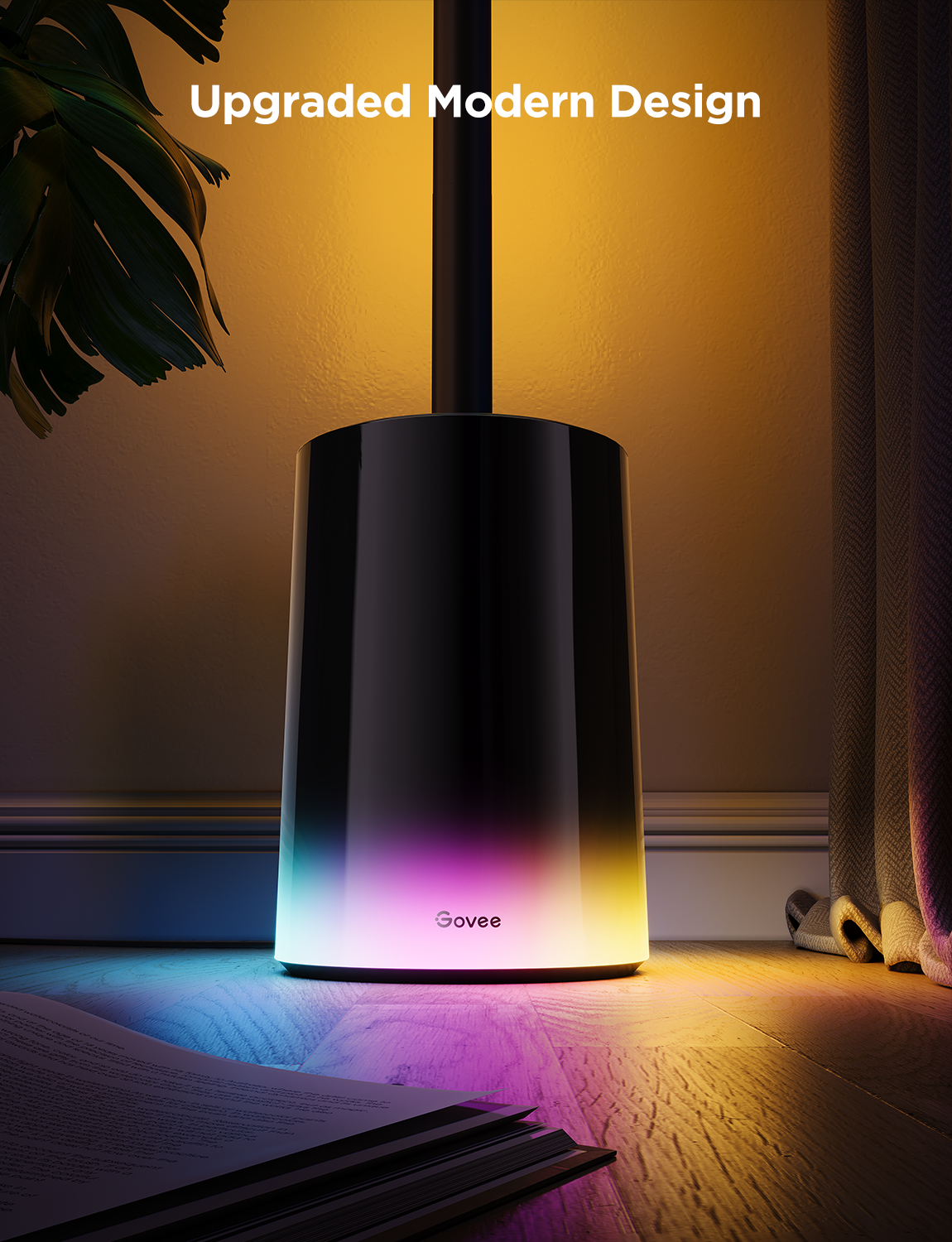 Govee Smart RGB Floor Lamp with Matter Support, App & Voice Control, 60+ Scene Modes & Music Sync – Black