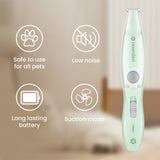 Noerden Trimmy Cordless Pet Groomer with Built-In Suction – Quiet Trimmer for Paws, Ears & Eyes