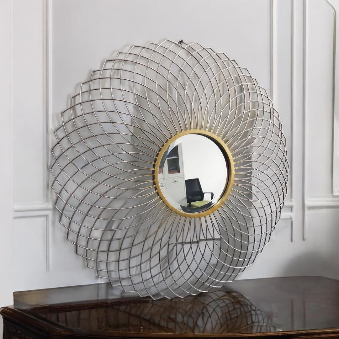 MSL 85cm Modern Wall Mirror, Handcrafted with a Contemporary Finish – Home Decor Mirror, Multi