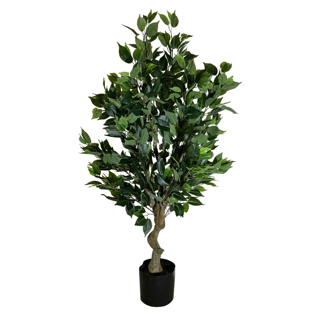 100cm Leaf Realistic Artificial Ficus Tree / Plant Bush Ficus Gold Planter