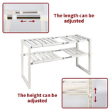 VINSANI Expandable Under Sink Caddy Rack – Waterproof Organiser for Kitchens & Bathrooms