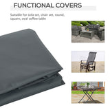 Outsunny Outdoor Furniture Cover, 200 x 86 cm – Water & UV Resistant 600D Oxford Fabric with Pull Cords