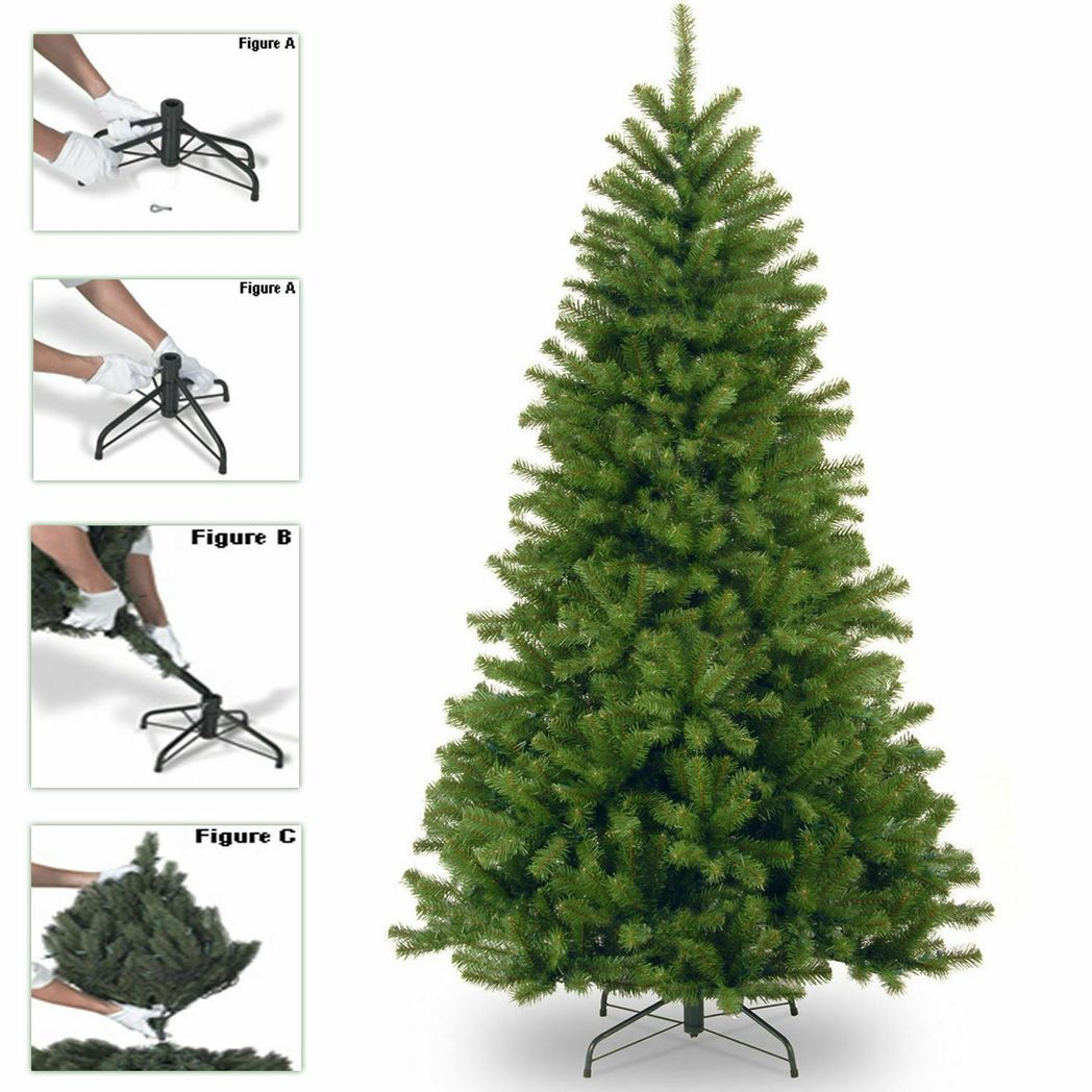 7ft Green Colorado Artificial Christmas Tree, 210cm – Pine-Effect Tips, Reusable Festive Decor