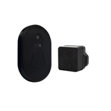 Aquarius Wireless WiFi Smart Video Doorbell with Night Vision & Two-Way Audio – Anti-Theft Alarm, Black