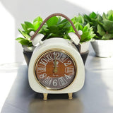 AcaciaHome Modern Round Mantel Clock – Stylish Mid-Century Tabletop Timepiece for Bedroom, Hallway or Living Room