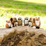 Standing Owl, Fox and Squirrel Ornaments, 16cm Assorted – Decorative Animal Figurines for Home