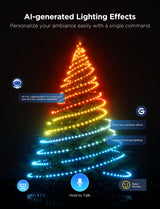 Govee Christmas String Lights RGBICW, 20m IP65 – 130+ Preset Modes with Music Sync