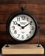 AcaciaHome Silent Sweep Mantel Clock with Easy-to-Read Face – Quiet Tabletop Timepiece for Living Room
