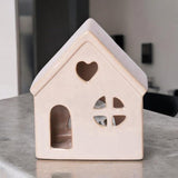 Ceramic House Tea Light Holder – Porch Village Collection Painted Candle Holder, Boxed