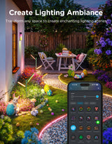 Govee RGBICWW Garden Lights, 2 Pack – 16 Million Colours, IP66 Weatherproof Aluminium Outdoor Lights