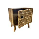 Wooden Bedside Cabinet, 47cm – Sturdy Bedroom Storage Table for Home