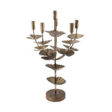 Flower-Shaped Art Deco Metal Candelabra, 57cm Tall – Elegant Table Centrepiece Candle Holder
