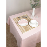 Esselle Home Avon 100% Cotton Tablecloth, 240 x 140cm – Dining Table Linen from the Revival Collection, Blush