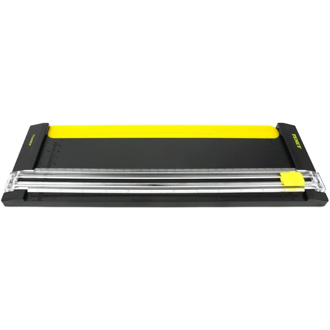 Texet A4 Paper Trimmer, 377 x 125mm – 6 Sheet Straight Cut Cutter with Quick Blade Replacement