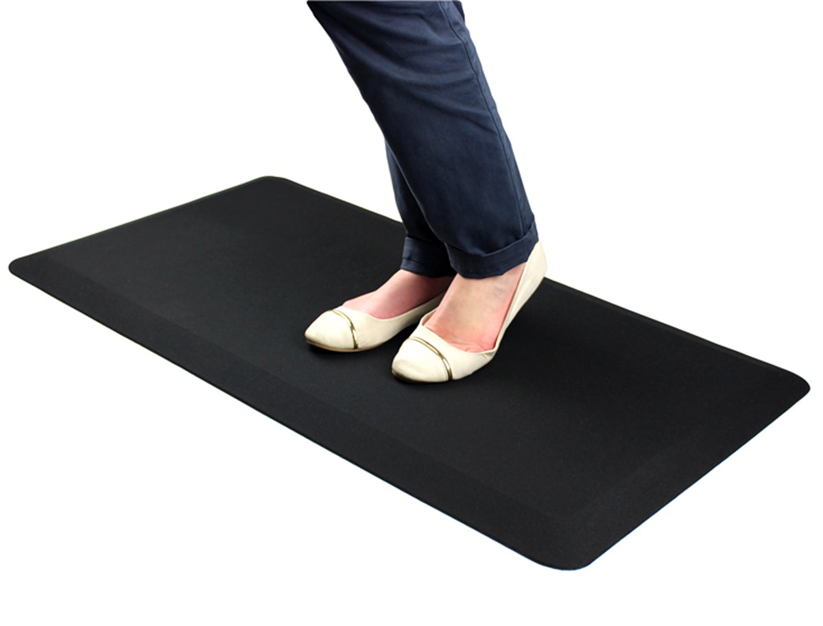 Floortex AFS-TEX 3000 Anti-Fatigue Mat, 50 x 100cm – Anti-Slip, Anti-Microbial Standing Mat, Black