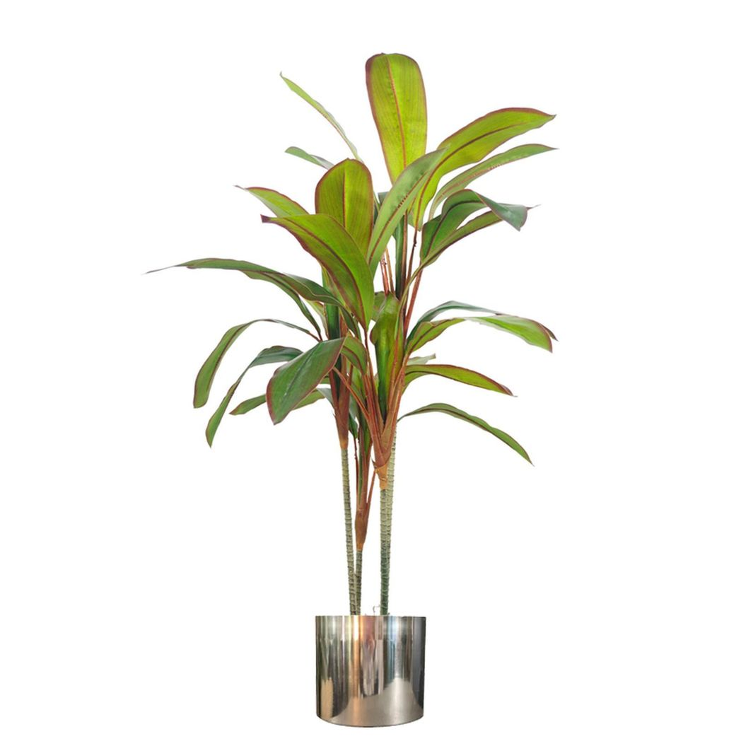 Polished Silver Metal Planter, 20 x 18cm
