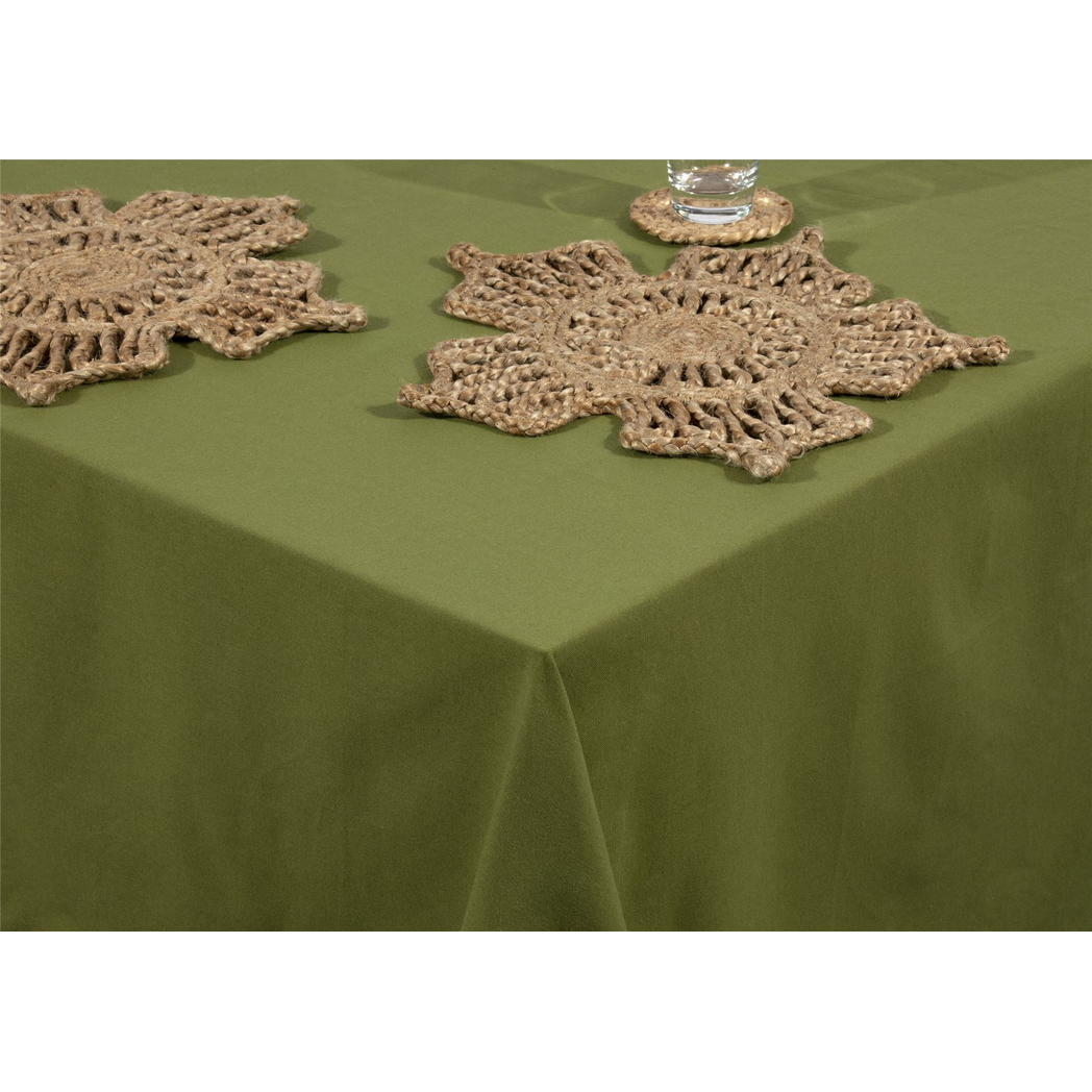 Esselle Home Severn Jute Star Placemats, Set of 2 – Naturelle Floral Table Setting, 36x36cm, Natural