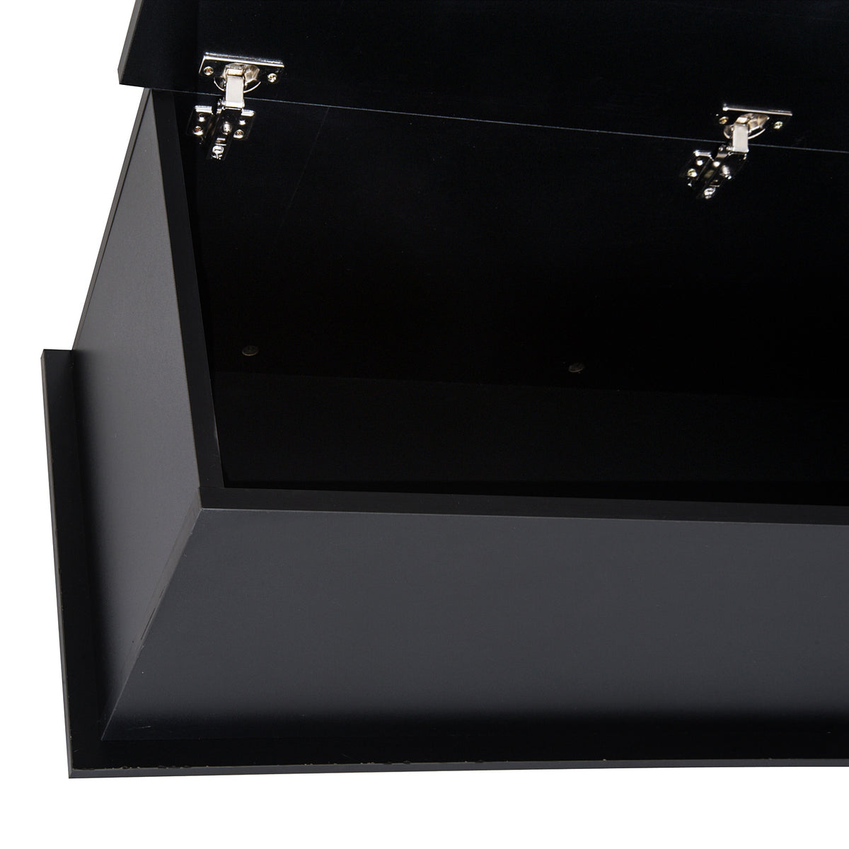 HOMCOM Ottoman Storage Chest Keepsake Box with Lift-Up Lid – Seat & Footrest, Black
