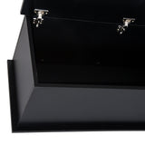 HOMCOM Ottoman Storage Chest Keepsake Box with Lift-Up Lid – Seat & Footrest, Black