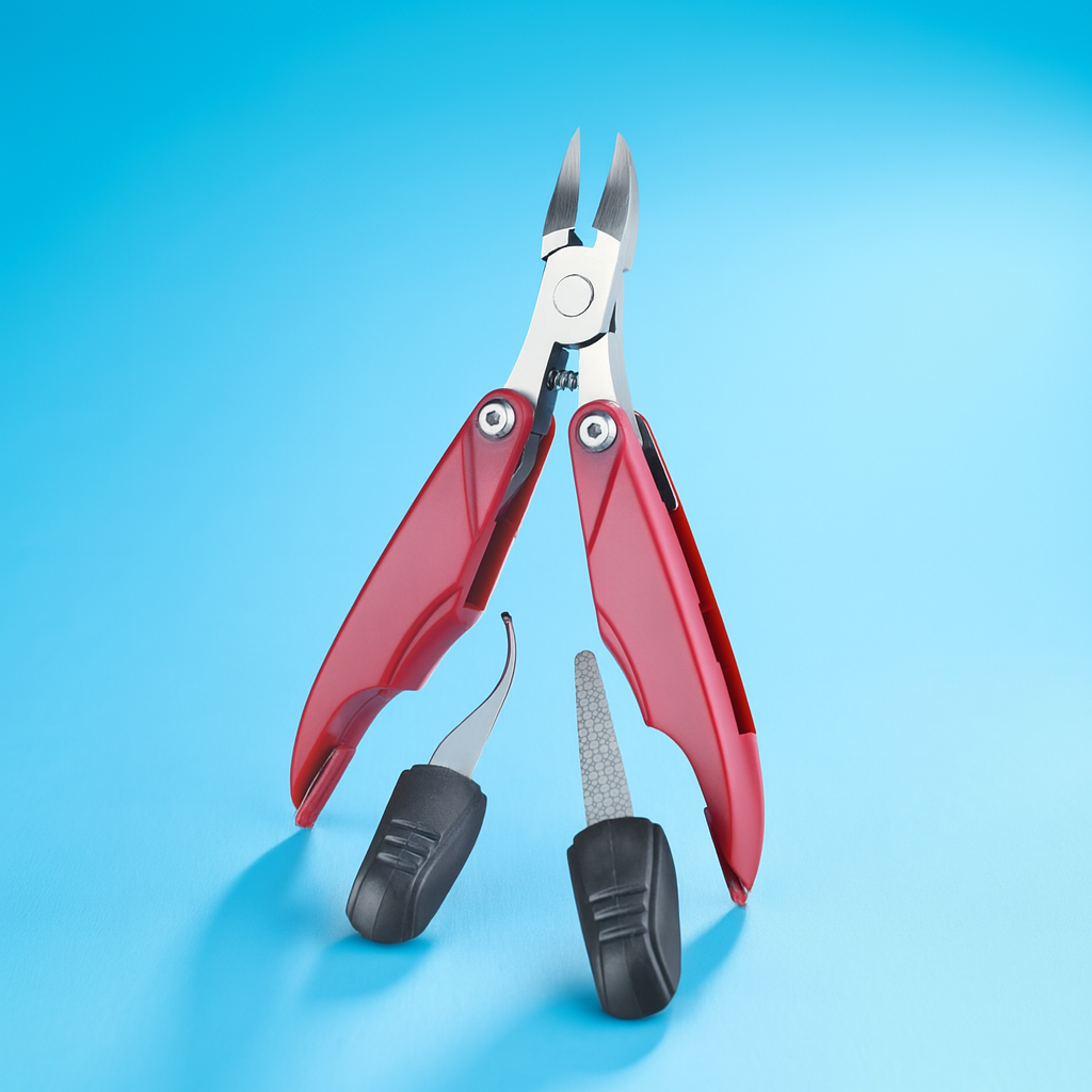 Avilo 3 in 1 Foldable Nail Clipper – Clean, Trim, File and Clip Nails at Home or Travelling