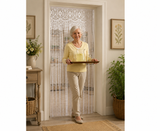 Lacy String Door Curtain – White