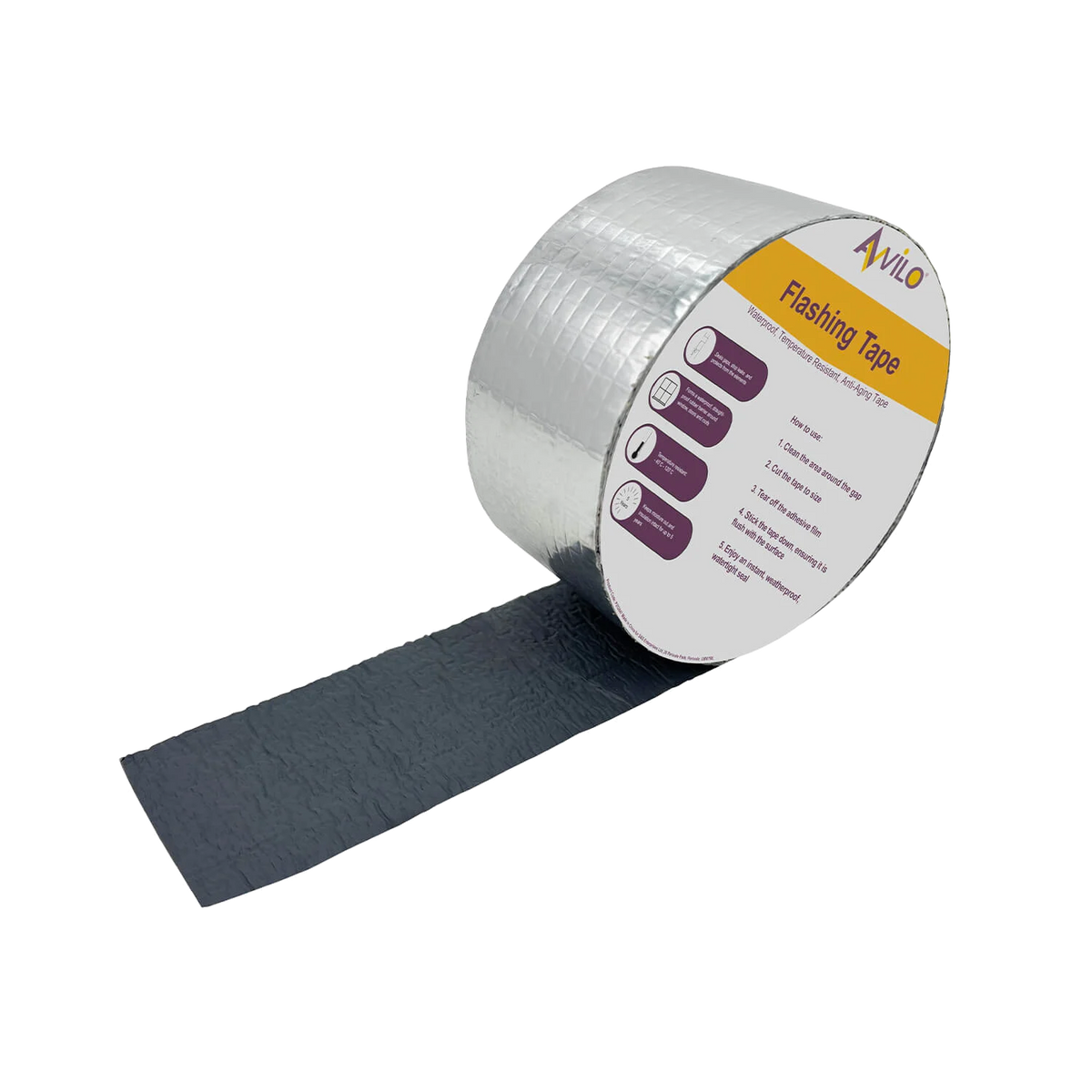 Avilo Flashing Tape 5 Metres – Waterproof Rubber Barrier for Windows, Doors & Roofing