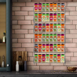 VINSANI 6-Tier Herb & Spice Rack Organiser – Stepped Design for Cupboards or Worktops