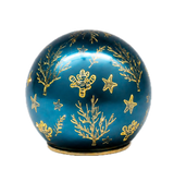 Avilo Enchanted Turquoise Glow Orb with Sea Bed Motif and Soft Yellow Glow – Bedside & Mantel Decor Light