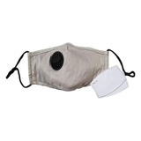Aquarius Face Mask with Valve and 2 Filters – Activated Carbon, Adjustable, Grey