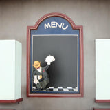 Wall-Mounted Chalkboard Memo Menu Board with Wooden Frame – Kitchen, Bistro & Restaurant, 60 x 40cm Square, Blue