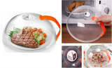 Avilo Microwave Splatter Guard in BPA-Free Polypropylene with Stem Vent and Handle – Clear View Food Cover
