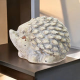 Stone-Look Cement Hedgehog Garden Sculpture – Frostproof Weatherproof Ornament for Indoor & Outdoor