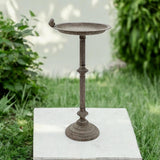 MSL Antique Iron Birdbath & Feeder with Stand – 65cm Freestanding Garden Ornament
