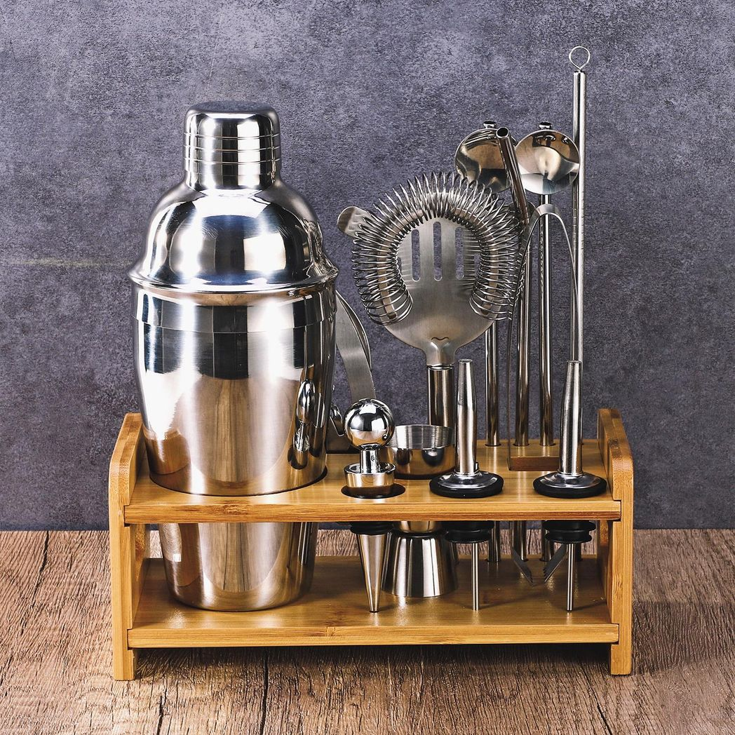 Vinsani 15-Piece Cocktail Set – Cocktail Shaker and Bar Tools for Home Bartending